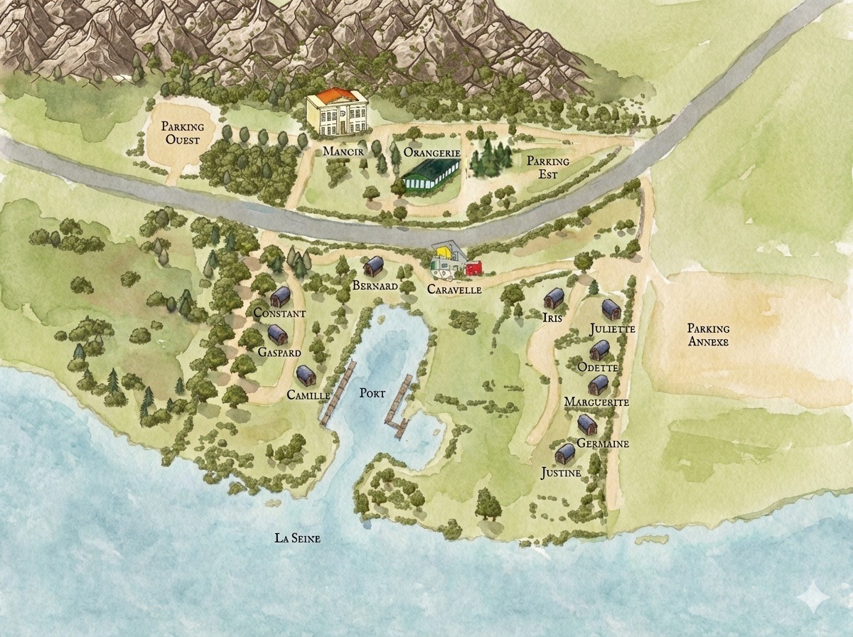 photo aérienne des domaines de Gaston